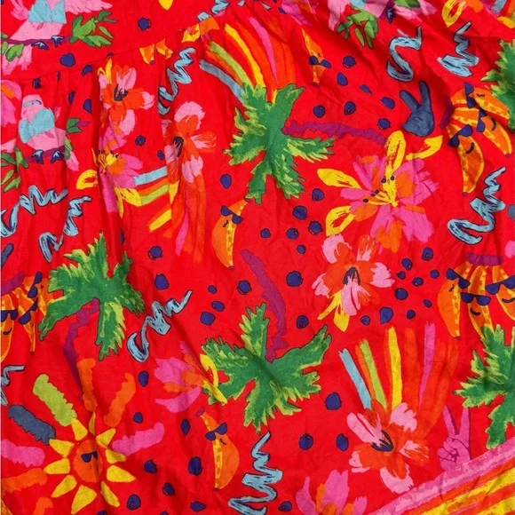 Maison d’Amelie Vibrant Abstract Print Maxi Skirt Size M